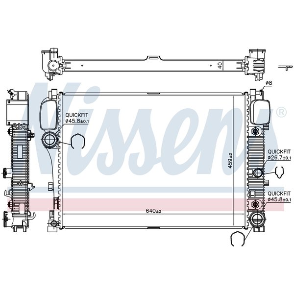 Nissen Nissens Radiator, 67107A 67107A